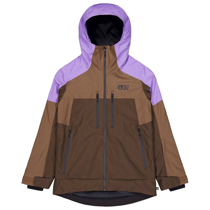 Picture Blouson Ski Exa Textury Print Paisley Cocoa Chicory Présentation