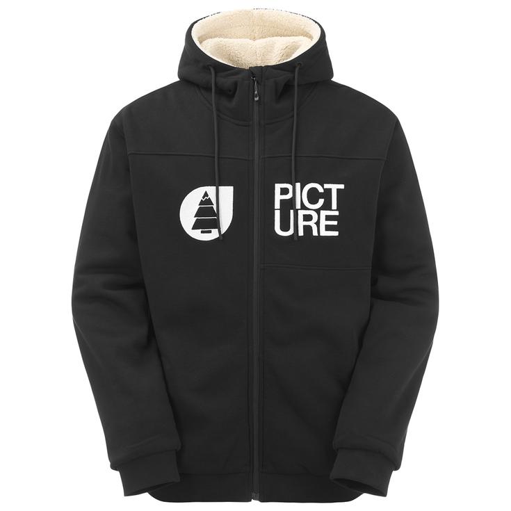 Picture Sweat Basement Plush Zip Black Présentation