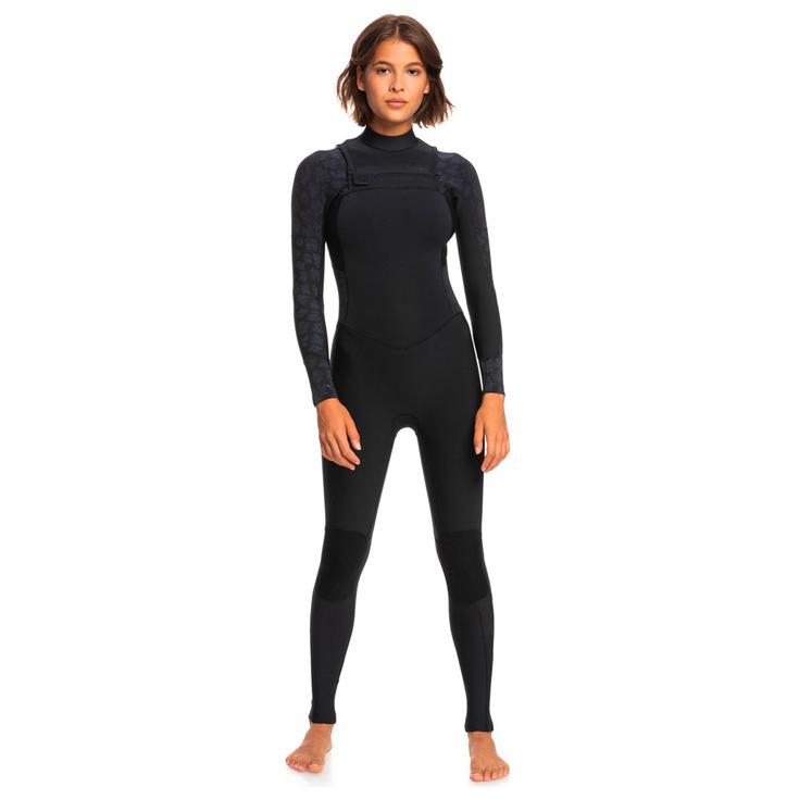 Roxy Combinaison Intégrale Swell Series 3/2 Front Zip Black Présentation