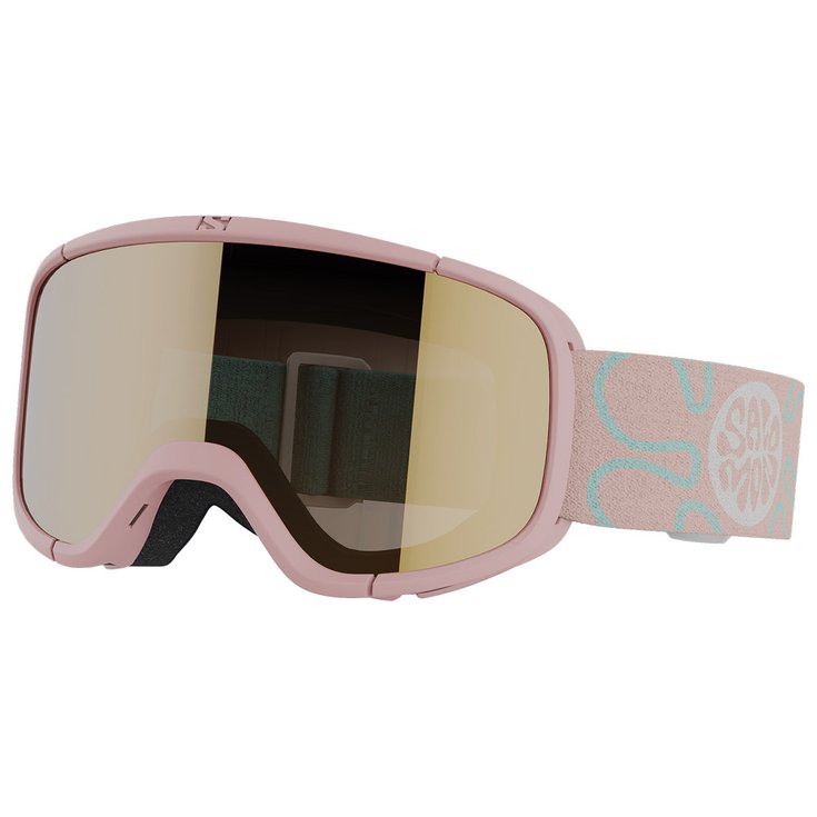 Salomon Masque de Ski Rio Tropical Peach Flash Gold Présentation