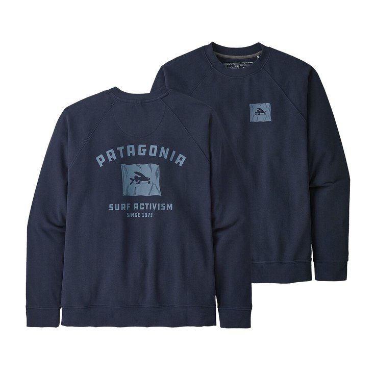 Patagonia Sweat SweatMen's Fly the Flag Organic Crew - New Navy Face
