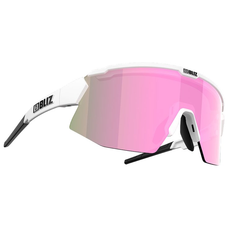 Bliz Lunettes de soleil Breeze Small Padel Edition Matt White Brown Rose Mirror Présentation
