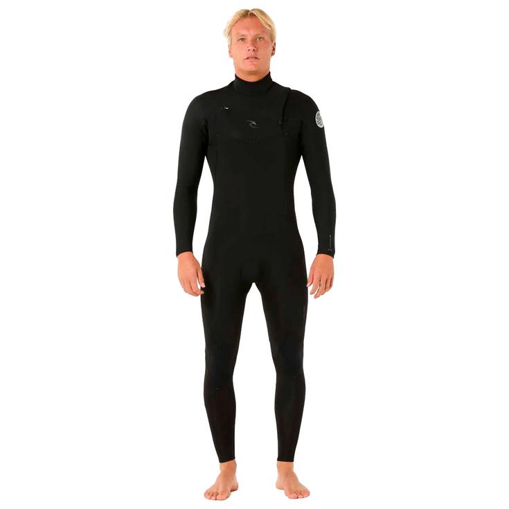 Rip Curl Combinaison Intégrale Dawn Patrol Chest Zip 5/3 Black Présentation