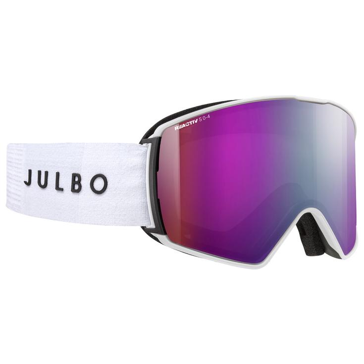 Julbo Masque de Ski Launcher Blanc Noir Reactiv 0-4 High Contrast Présentation