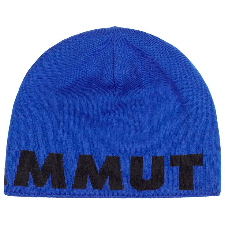 Mammut Bonnet Logo Beanie Eiger Blue Black Présentation