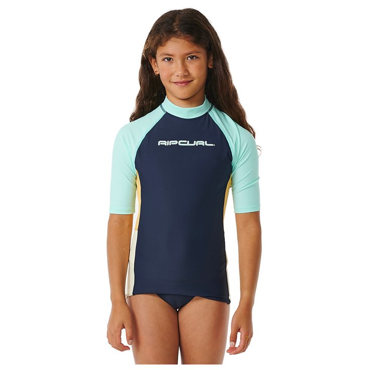 Rip Curl Top Manches Courtes Block Party SS Navy 