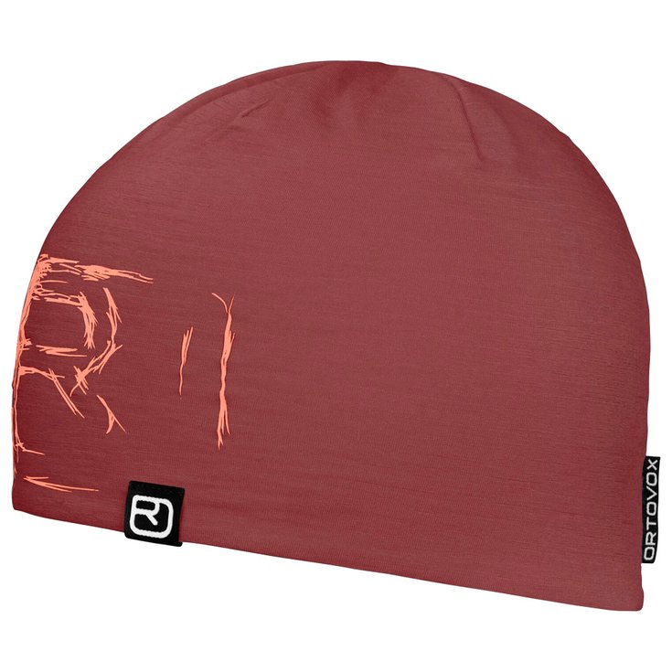 Ortovox Bonnet 120 Tec Logo Beanie Mountain Rose Présentation