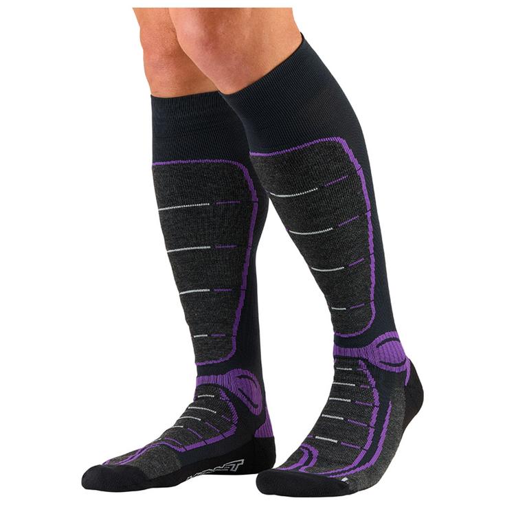 Monnet Chaussettes de ski Ski Tour 2 Light Gris Violet Présentation