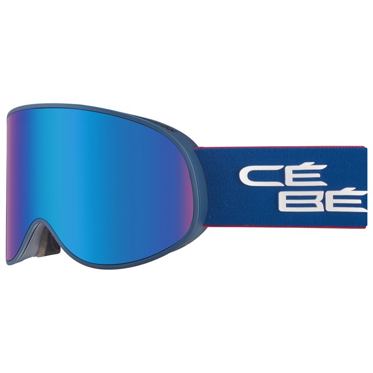 Cebe Masque de Ski Attraction Matt Blue Red Brown Flash Blue Amber Flash Mirror Présentation
