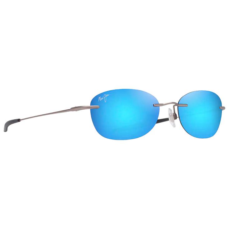 Maui Jim Lunettes de soleil Kaila Matte Light Ruthenium Blue Hawaii MauiUltra Présentation