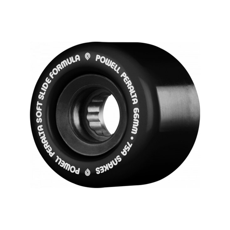 Powell Peralta Roues longboard skate Set de 4 Roues de Cruiser/Surfskate Snake - Black - 66mm Profil