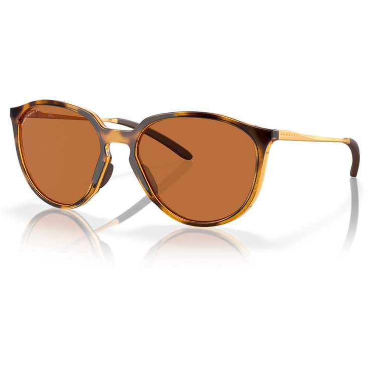Oakley Lunettes de soleil Sielo Polished Brown Tortoise Prizm Bronze Polarized Présentation