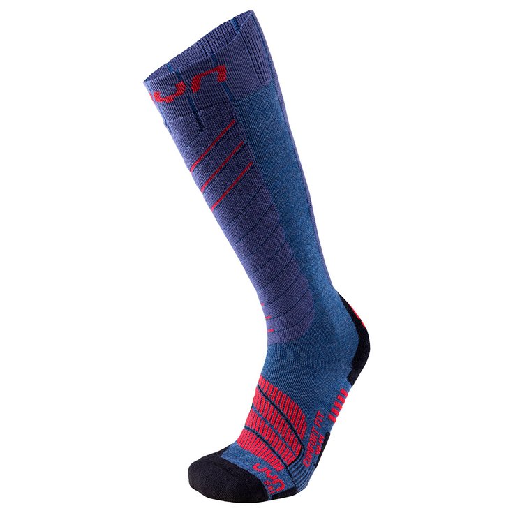 Uyn Chaussettes Comfort Fit Man Jeans Melange Red Présentation