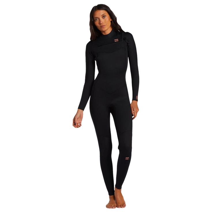 Billabong Combinaison Surf 4/3 Foil Chest Zip Black Présentation
