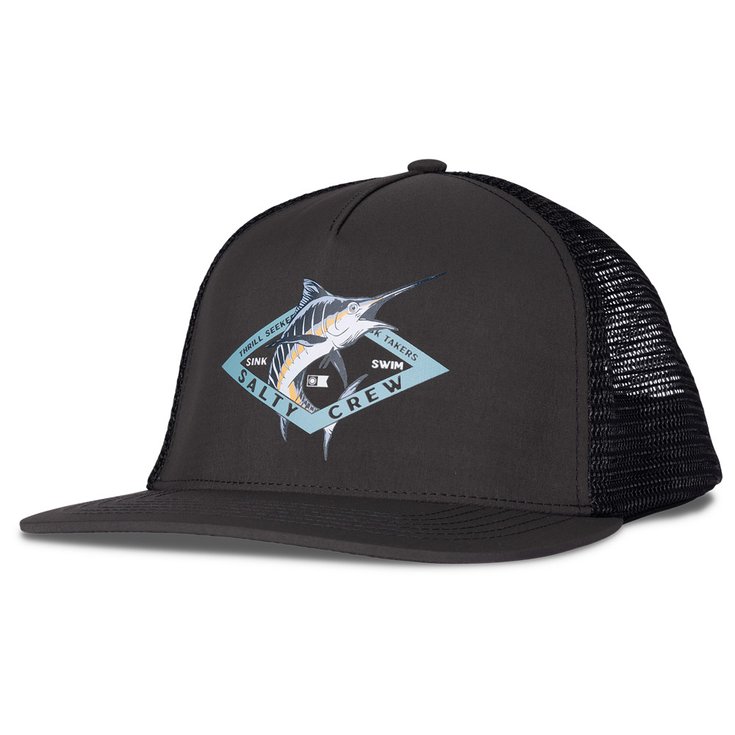 Salty Crew Casquettes Diamond Marlin Boys Trucker Black Présentation