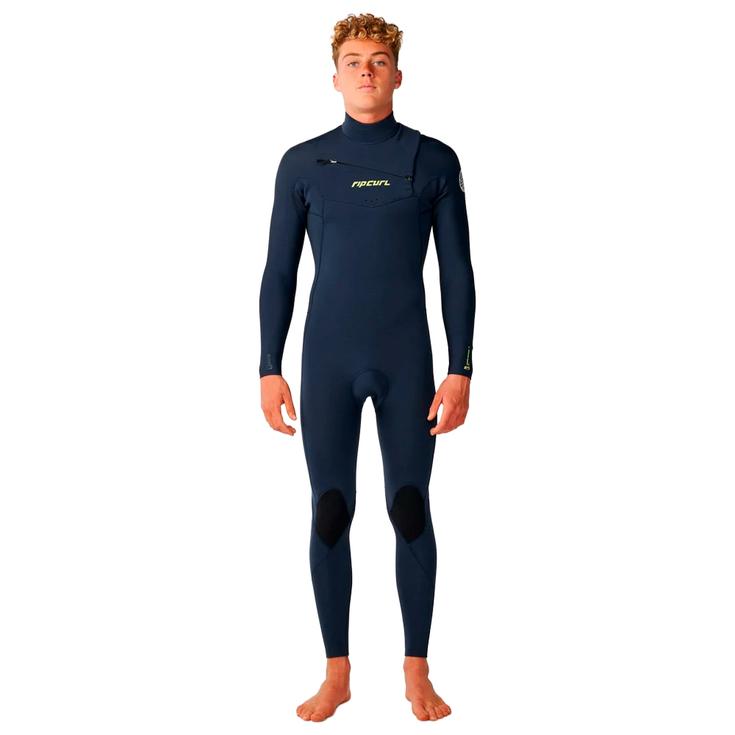 Rip Curl Combinaison Surf Dawn Patrol Pro Chest Zip 4/3 Navy Présentation
