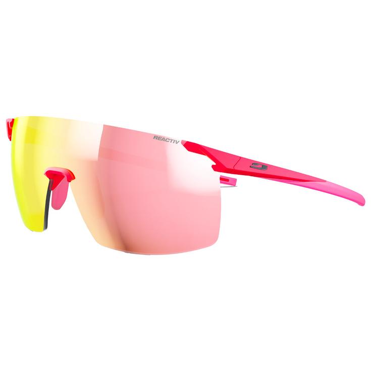 Julbo Lunettes de soleil Faster M Mat Rose Fluo Reactiv 1-3 Light Amplifier Présentation