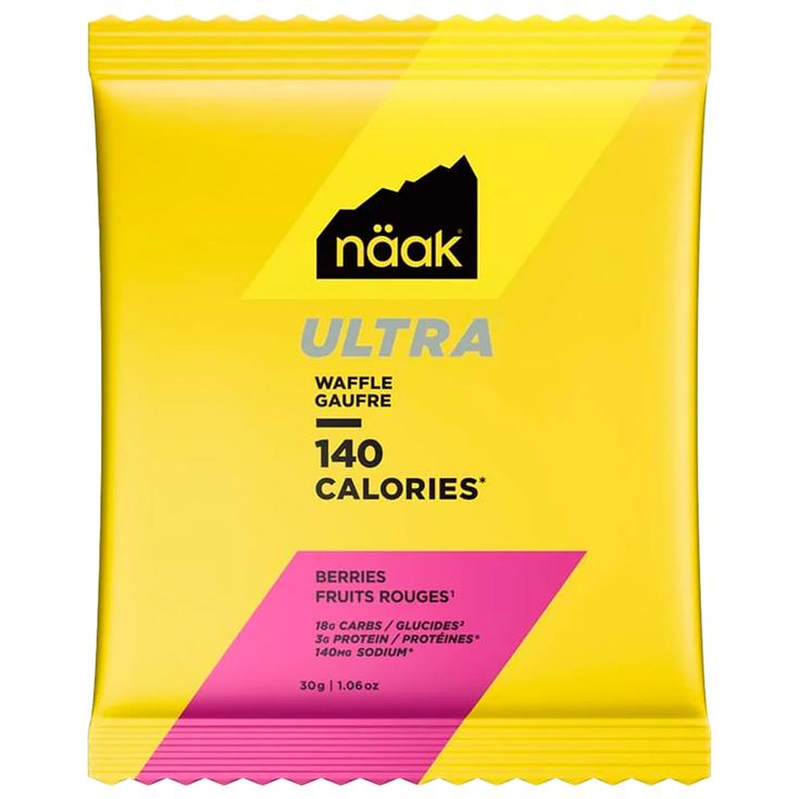 Naak Barre Energétique Ultra Energy Waffles Pack 30 g. (x12) Berries Présentation