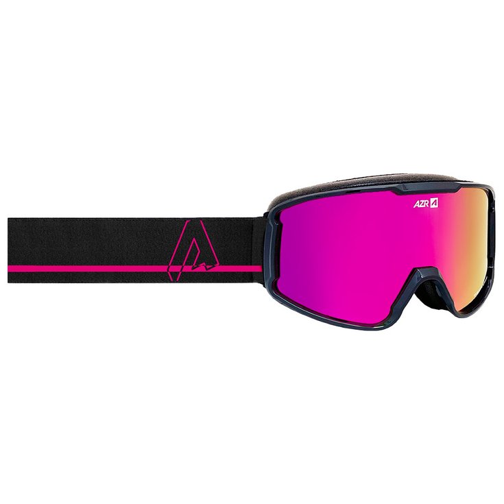 AZR Masque de Ski Track Otg Gris Nuit Vernie Full Rose Multicouche Présentation