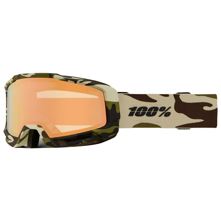 100 % Masque de Ski Okan Camo Hiper Copper ML Mirror Présentation