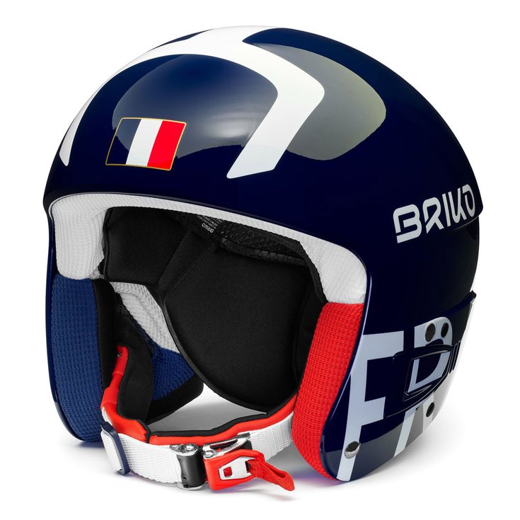 Briko Casque Vulcano Fis 6.8 Junior France Shiny Blue White Présentation