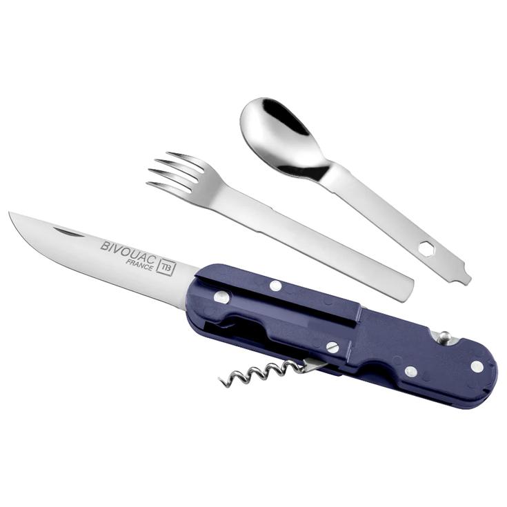 TB Outdoor Couteaux (couverts) Bivouac Set Marine Nationale Bleu Présentation