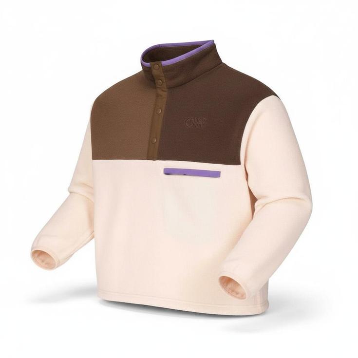 Picture Polaire Arcca W 1/4 Fleece Vanilla Cocoa Chicory Présentation