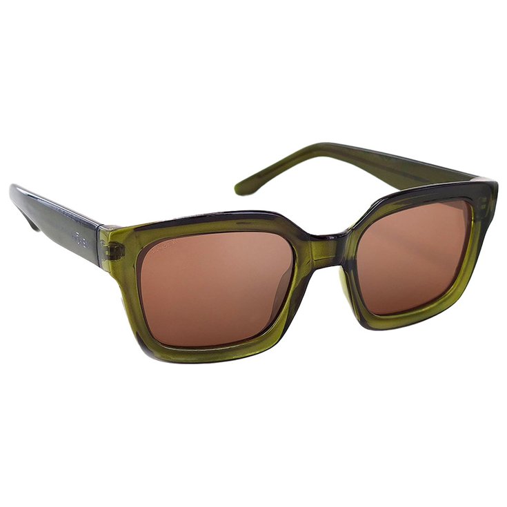 Moken Vision Lunettes de soleil Snake Green Brown Cat.3 Polarized Présentation