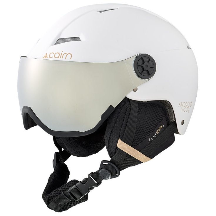 Cairn Casque visière Android Visor Mat White Biscuit Présentation