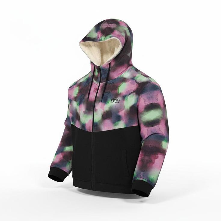 Picture Sweat Basement Plush Zip Black Présentation