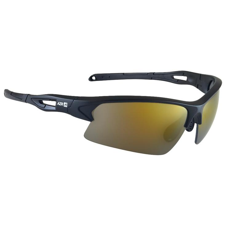 AZR Lunettes de soleil Huez Noire Mate Gold Miroir Présentation