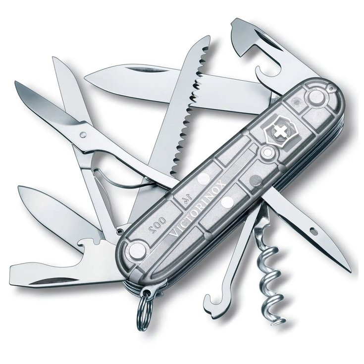 Victorinox Couteaux (couverts) Huntsman Silvertech Grey Argent Translucide Présentation