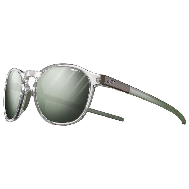Julbo Lunettes de soleil Shine Translucide Brillant Cristal Kaki Reactiv Glare Control 1-3 Présentation