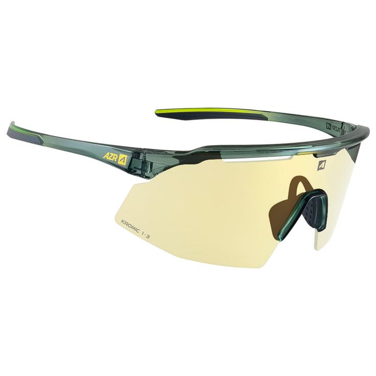 AZR Lunettes de soleil Iseran Crystale Army Vernie Irisé Gold Présentation