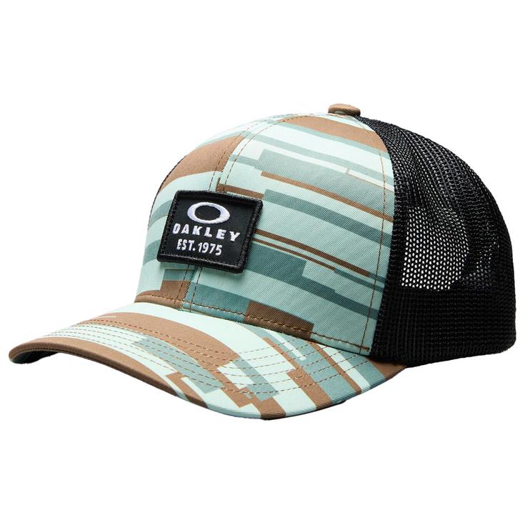 Oakley Casquettes Patch Trucker Hat Green Pix Camo Présentation