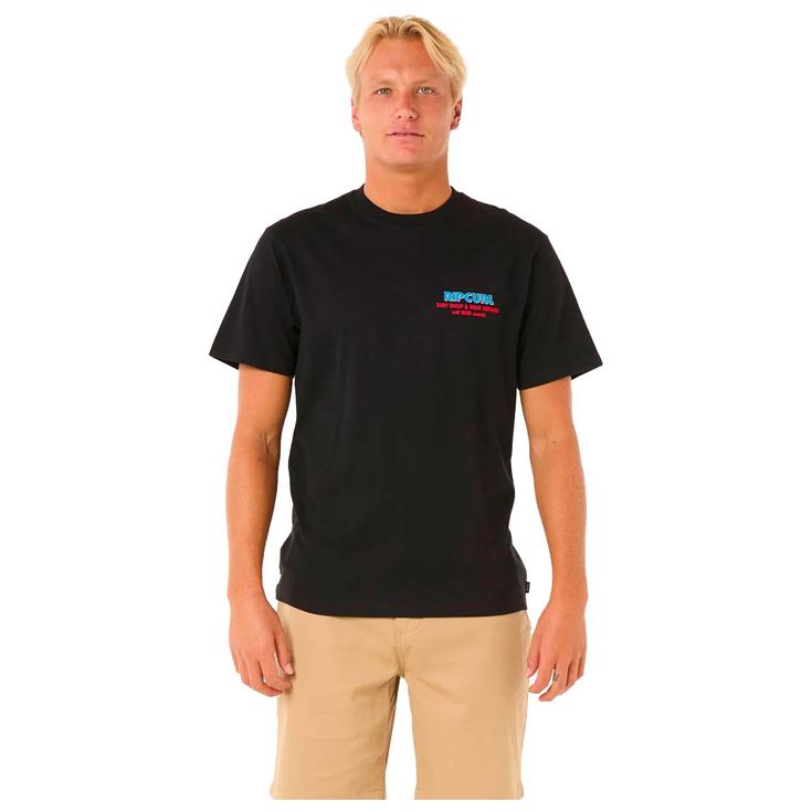 Rip Curl Tee-shirt Surf Revival Ding Repair Black Présentation