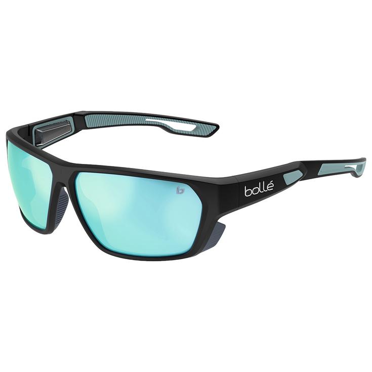 Bollé Lunettes de soleil Airfin Matte Black Ocean Sky Blue Polarized Présentation