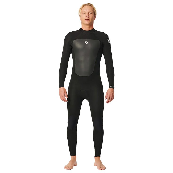 Rip Curl Combinaison Intégrale Omega 4/3mm Gb Back Zip Steamer Black Présentation