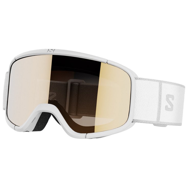 Salomon Masque de Ski Aksium 2.0 S White Flash Gold Présentation