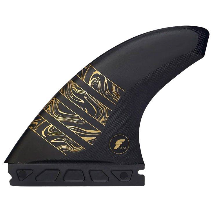 Futures Fins Ailerons Surf Vector Alpha Series Carbon Carbon/Gold Présentation