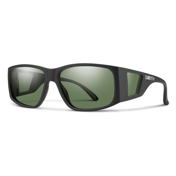 Smith Lunettes de soleil Monroe Peak Matte Black Chromapop Polarized Gray Green Présentation