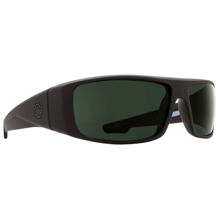 Spy Lunettes de soleil Logan Soft Matte Black HD Plus Gray Green Présentation