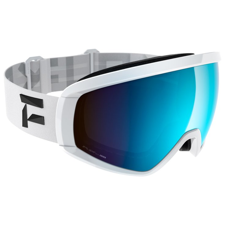 Flaxta Masque de Ski Continuous White Blue Mirror Lens Présentation
