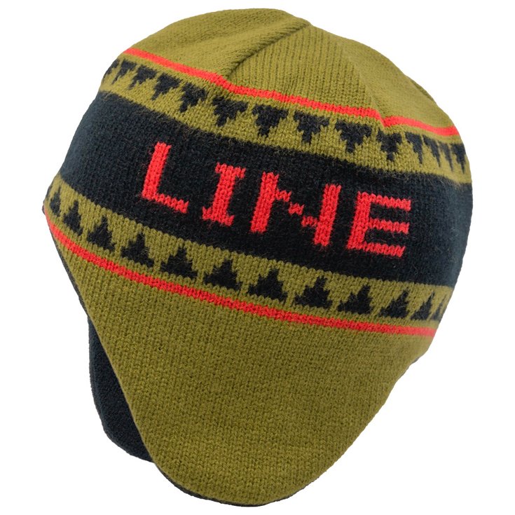 Line Bonnet Heater Beanie Olive Présentation