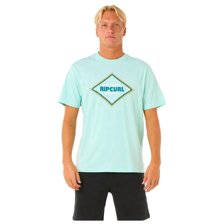 Rip Curl Tee-shirt Surf Revival Yo Mumma Light Aqua Présentation