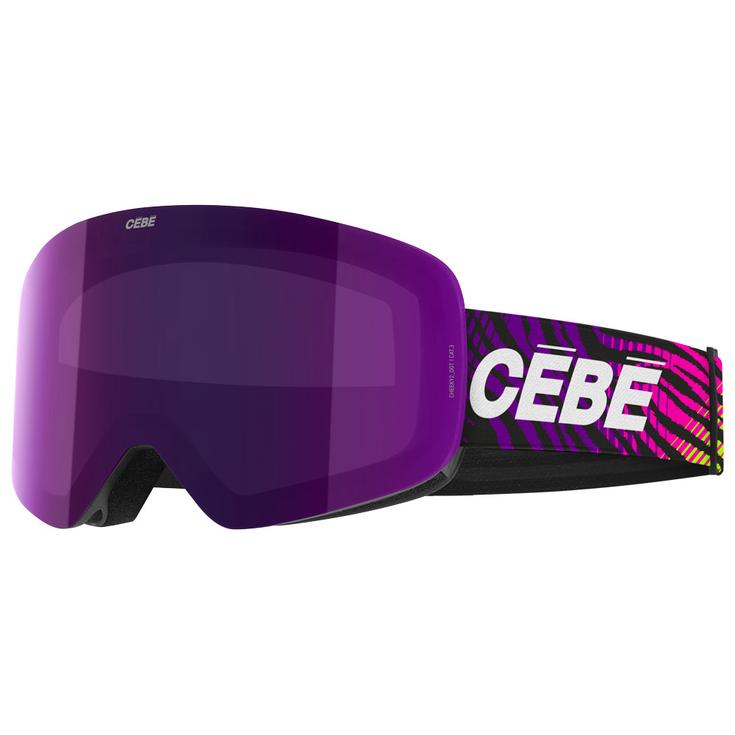 Cebe Masque de Ski Cheeky 2 Otg Black Purple Mirror Présentation