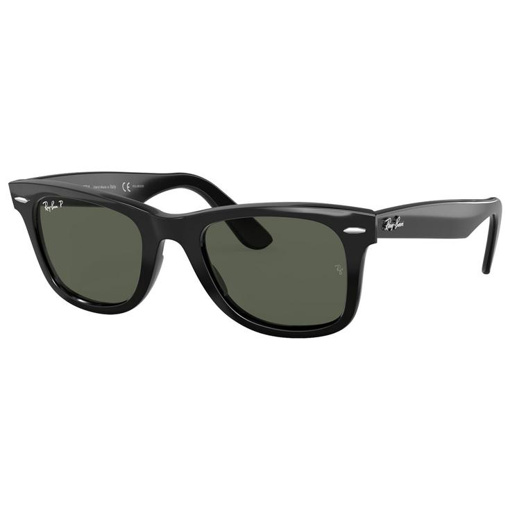 Ray Ban Lunettes de soleil RB2140 Original Wayfarer Classic Polished Black Polar Green Présentation