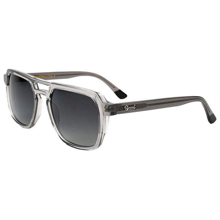 Binocle Eyewear Lunettes de soleil Chandler Shiny Grey Gradient Grey Polarized Présentation