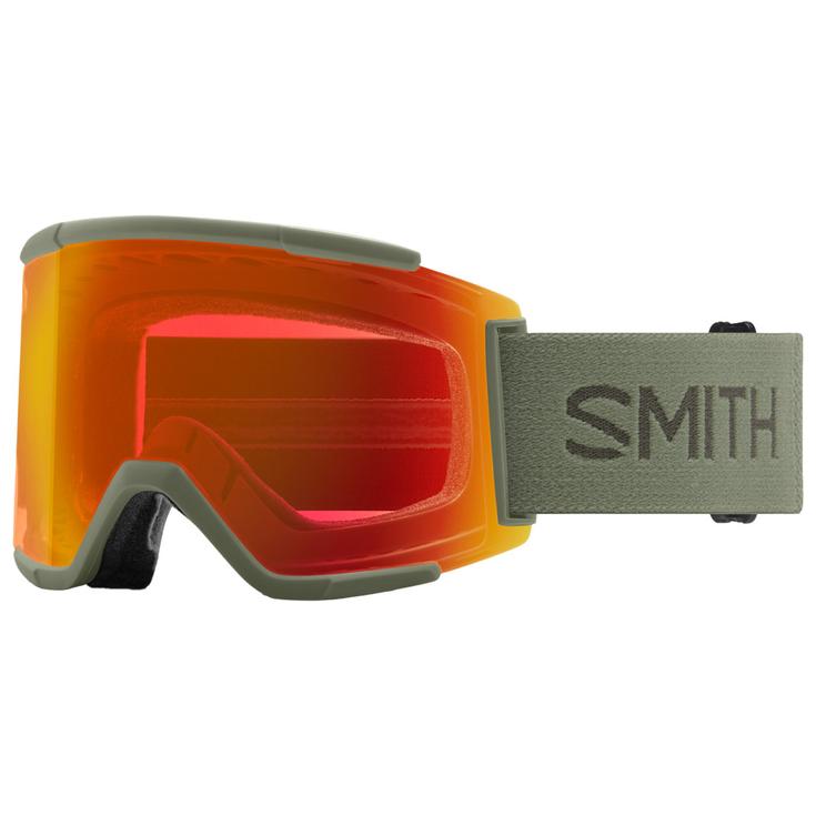 Smith Masque de Ski Squad XL Fatigue Green Chromapop Everyday Red Mirror + Chromapop Storm Yellow Flash Présentation