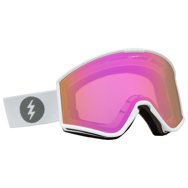 Electric Masque de Ski Kleveland Matte White Pink Chrome 